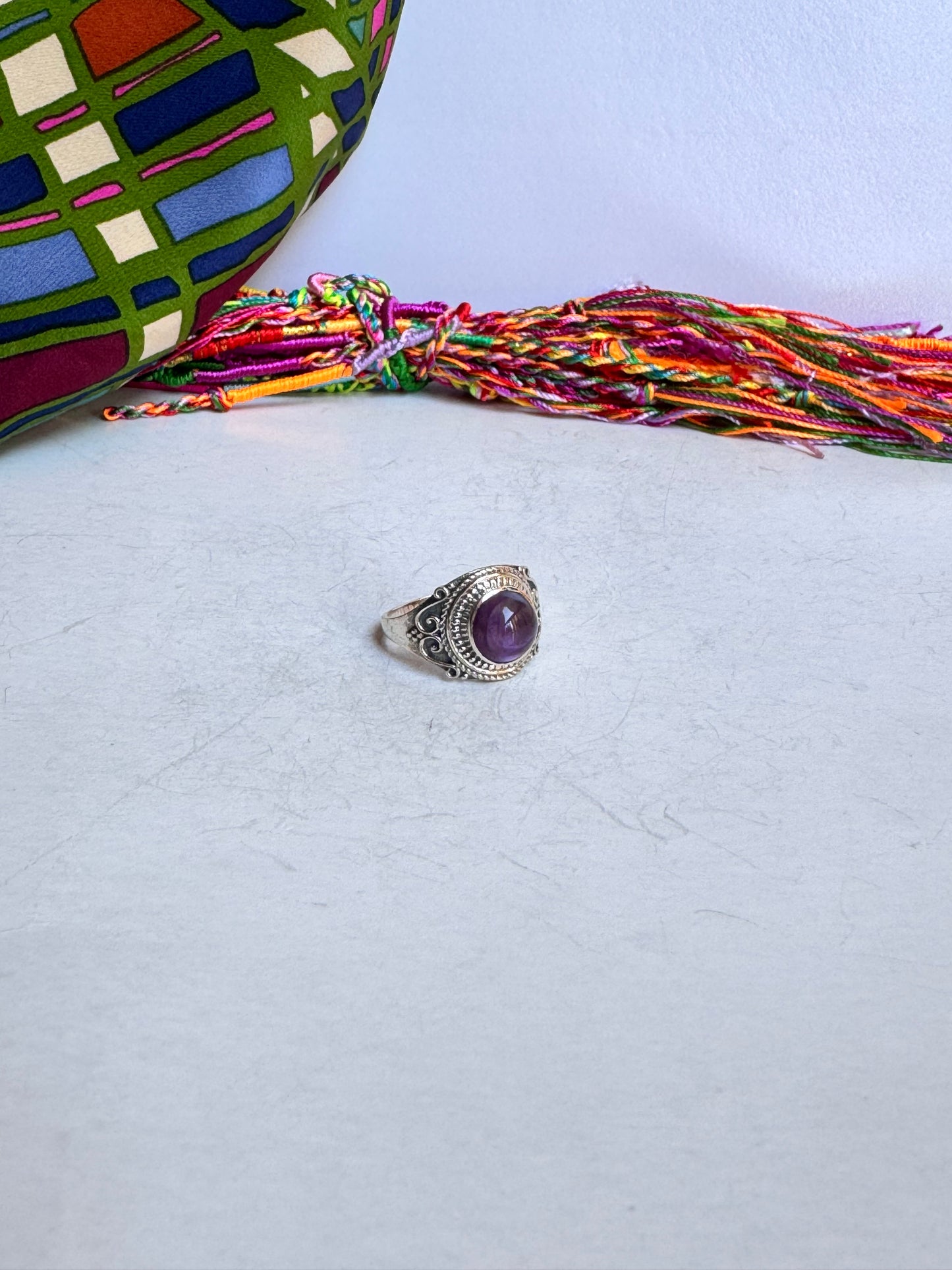 Anello argento 925 ametista misura 19 - 8M
