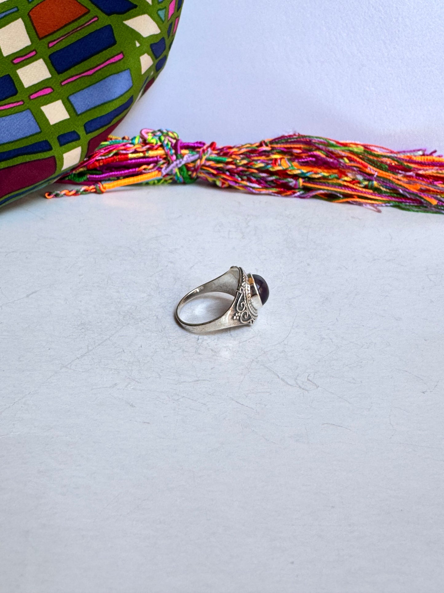 Anello argento 925 ametista misura 19 - 8M