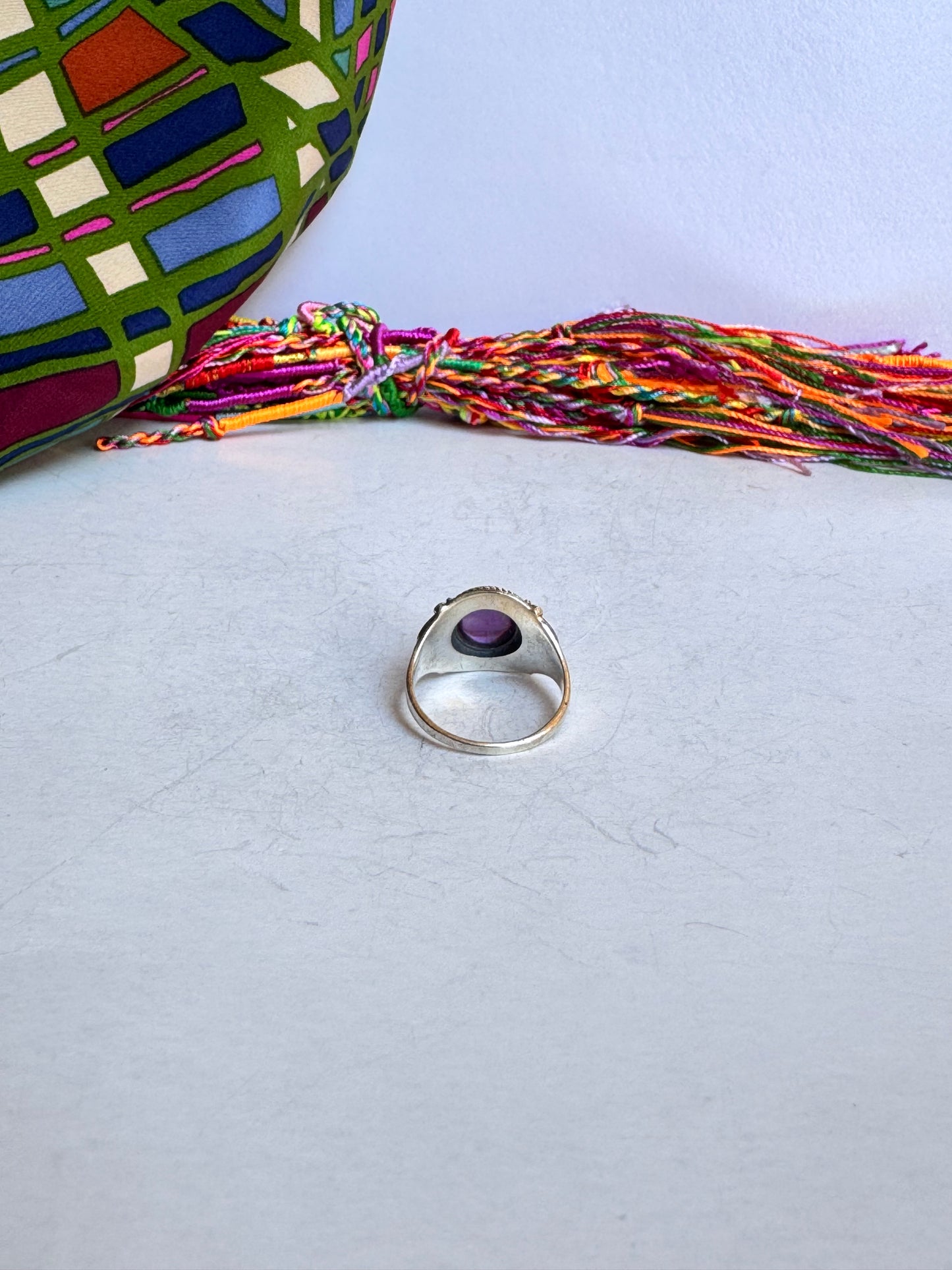 Anello argento 925 ametista misura 19 - 8M