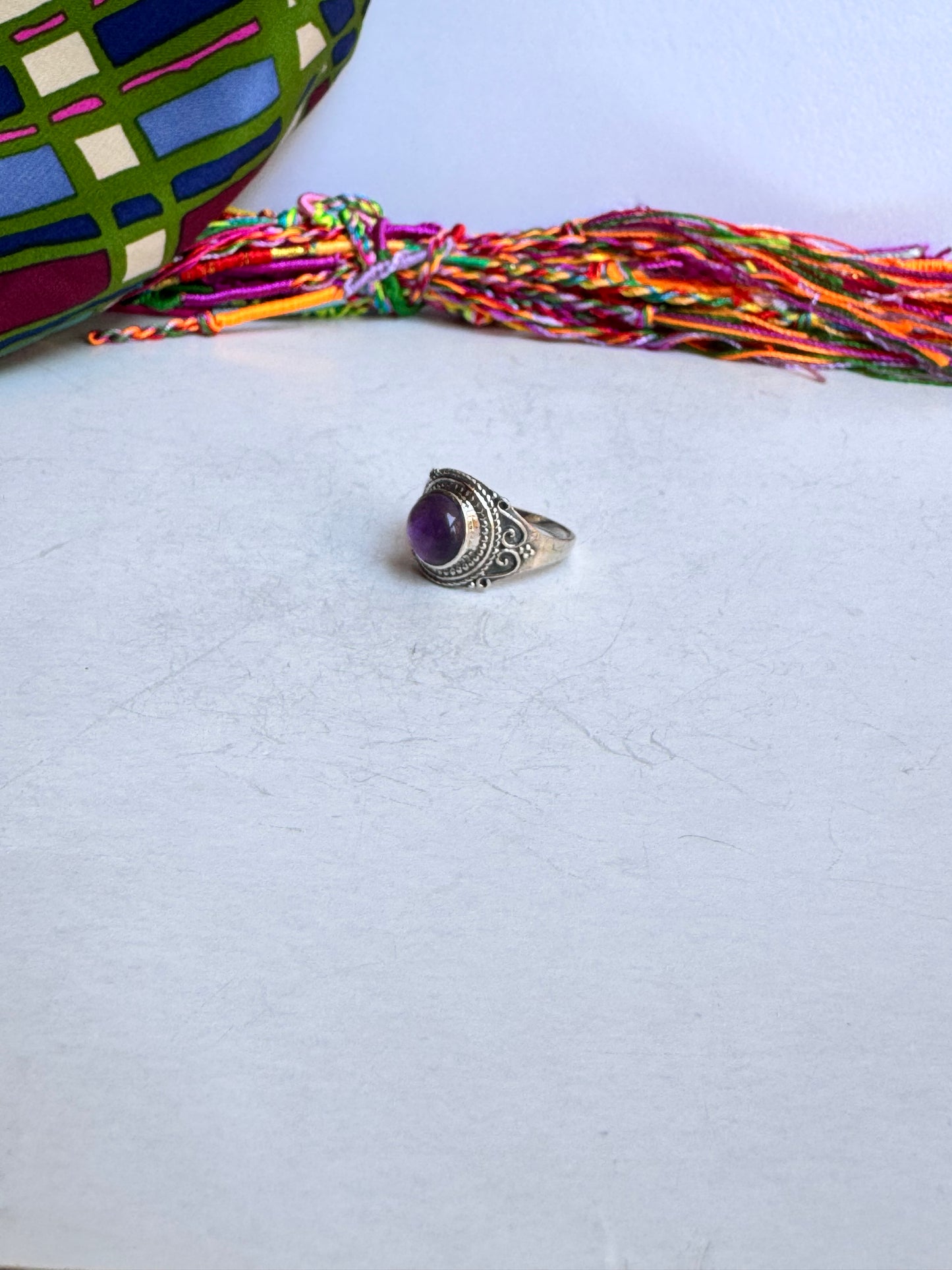 Anello argento 925 ametista misura 19 - 8M
