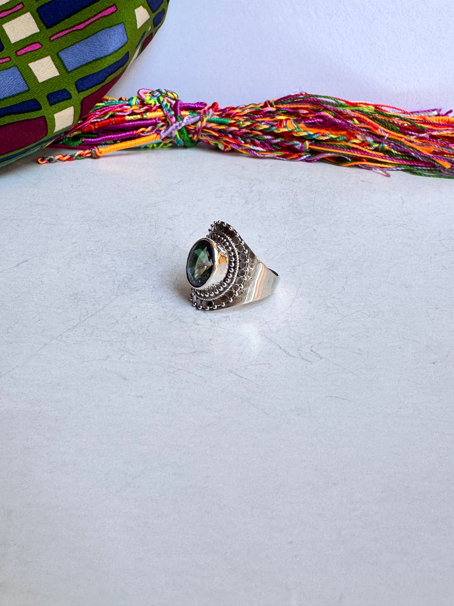 Anello argento 925 mystic stone misura 19/20 - 2M