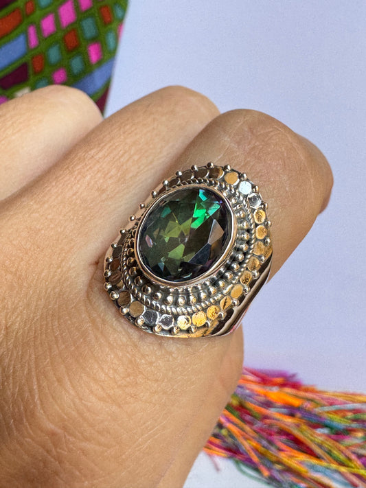 Anello argento 925 mystic stone misura 19/20 - 2M