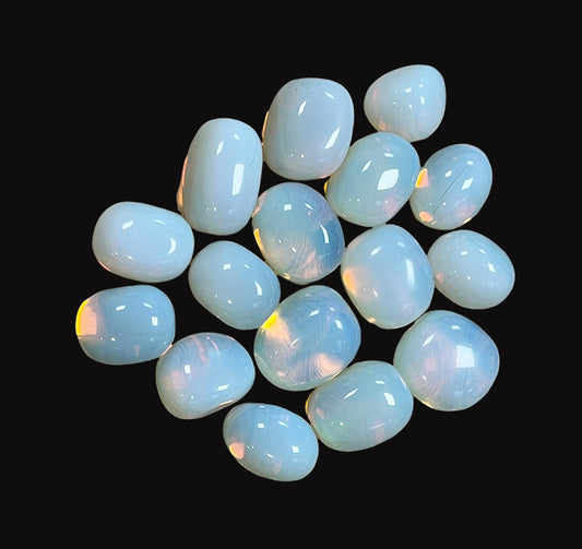 Opalite iridescente burattata singola