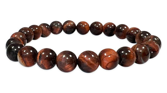 Bull's eye hard stone stretch bracelet