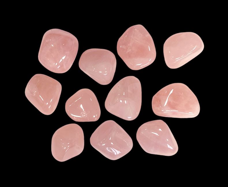 Rose quartz single mineral tumbled hard stone