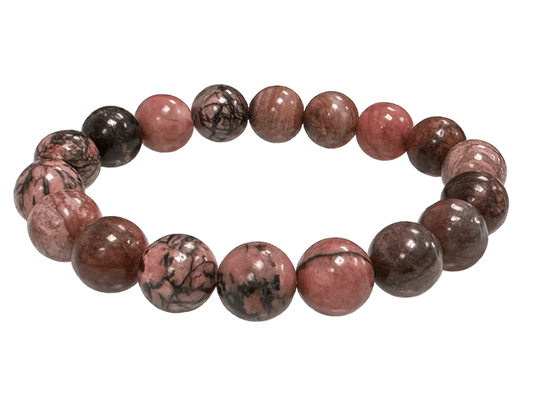 Bracciale elasticizzato pietre dure rhodonite 8 mm