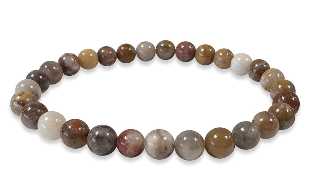 Bracciale elasticizzato pietre dure Agata cracy lace rossa 6mm