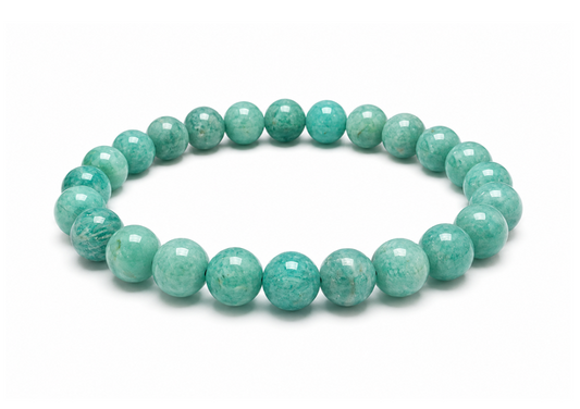 Bracciale elasticizzato pietre dure amazzonite AA 8 mm