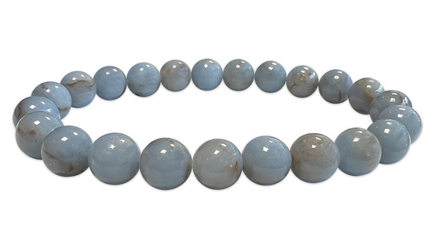 Angelite stone stretch bracelet