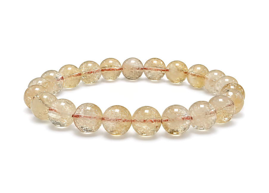 Bracciale elasticizzato pietre citrino naturale 8 mm