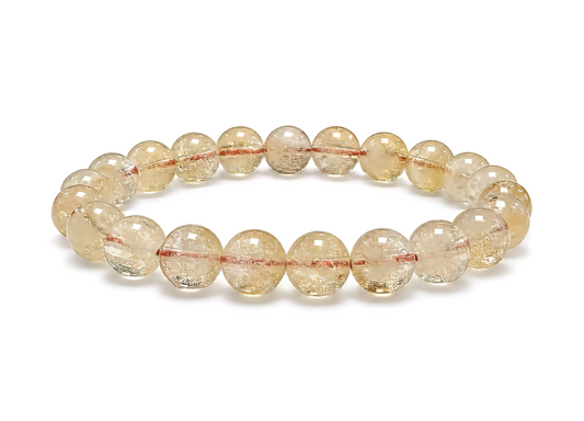 Bracciale elasticizzato pietre citrino naturale 8 mm
