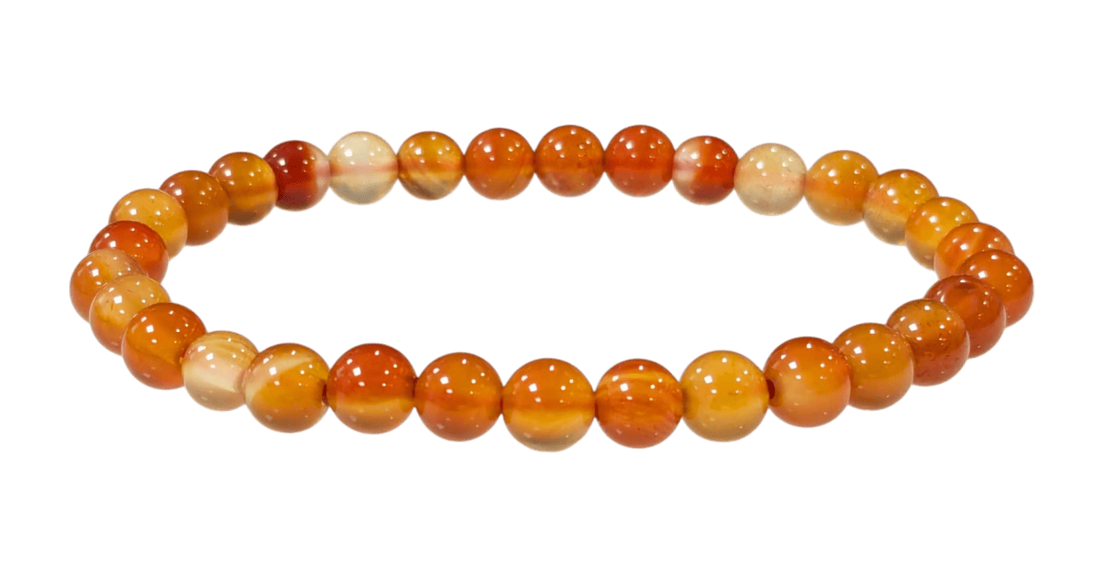 Bracciale elasticizzato pietre dure Corniola 6mm