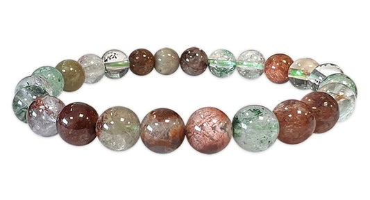 Seven 7 chakra semiprecious stone stretch bracelet