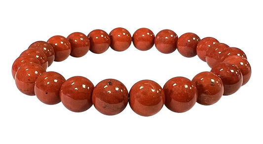 Bracciale elasticizzato pietre dure diaspro rosso red jasper