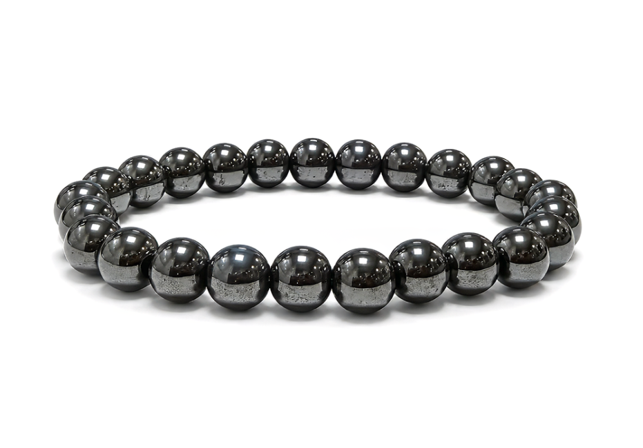 Bracciale elasticizzato pietre dure Ematite 8 mm