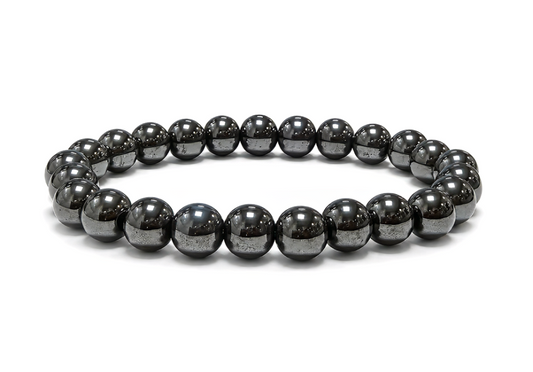 Bracciale elasticizzato pietre dure Ematite 8 mm