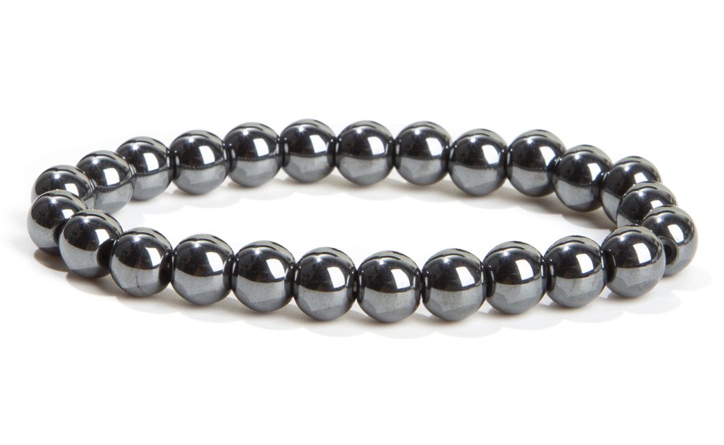 Tiger's eye hematite obsidian hard stone stretch bracelet