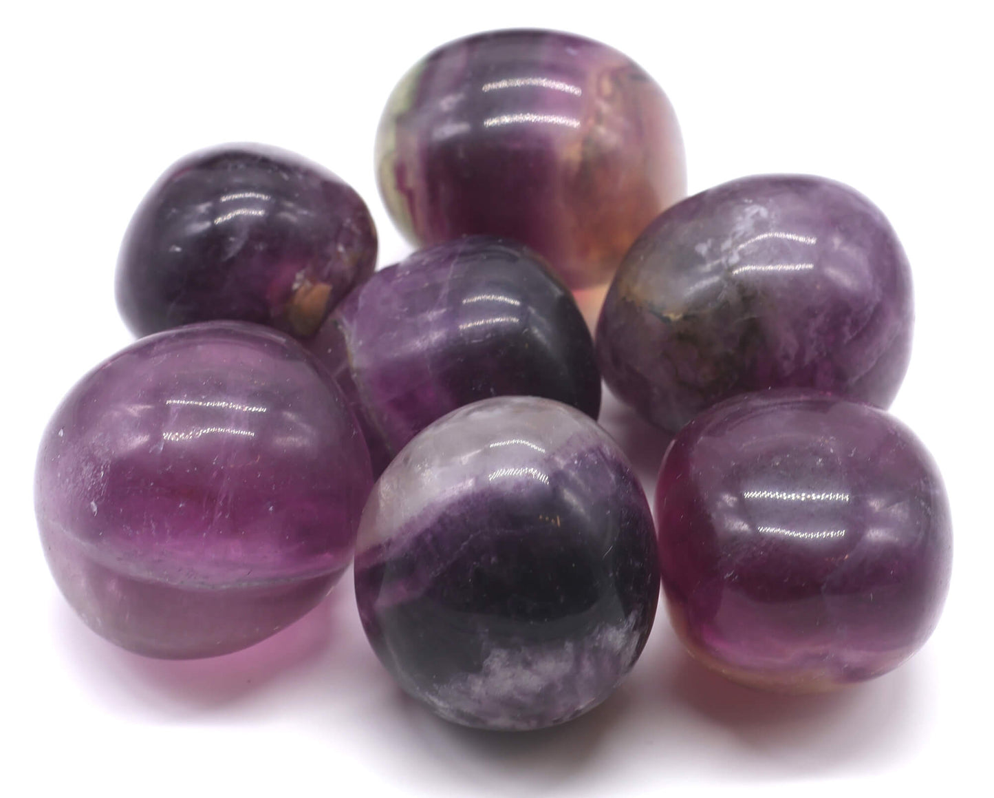 Fluorite viola dura burattata minerale singola