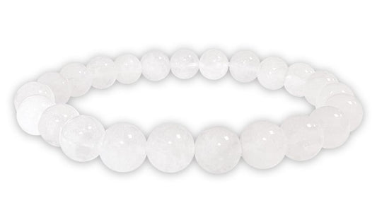 White Jade stone stretch bracelet