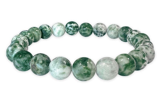 Aquamarine hard stone stretch bracelet