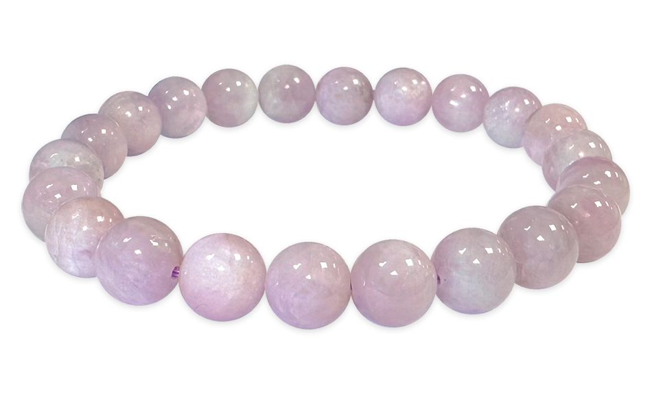 Kunzite hard stone stretch bracelet