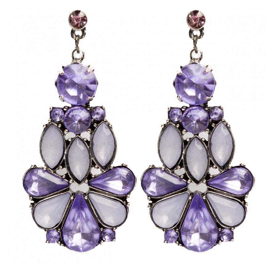 Lilac silver earrings