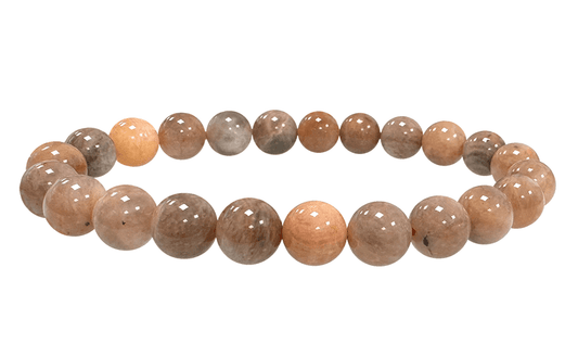 Bracciale elasticizzato pietre dure pietra di luna nera A