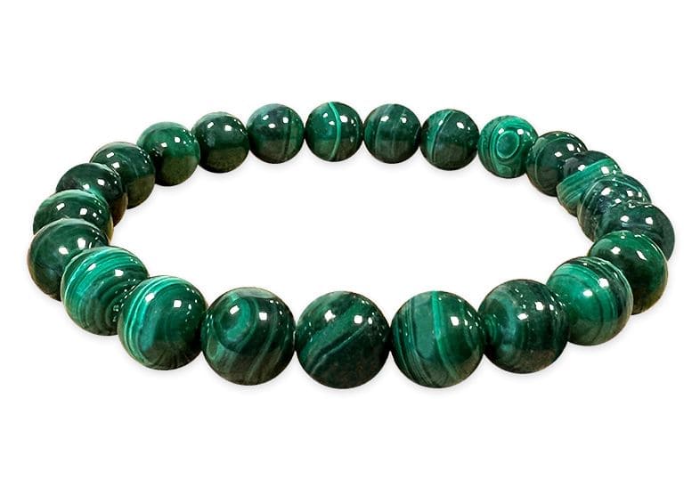Bracciale elasticizzato pietre dure malachite 8 mm