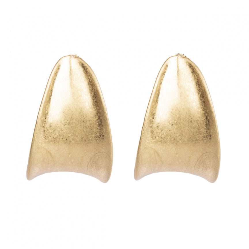 Satin golden drop earrings