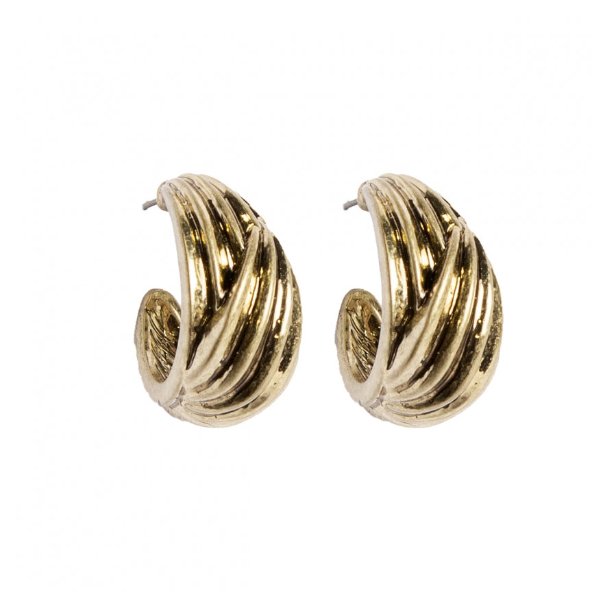 Golden circle earrings