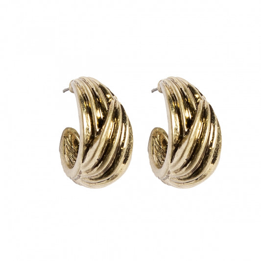 Golden circle earrings