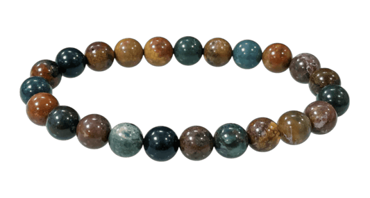 Bracciale elasticizzato pietre dure diaspro oceano 8 mm