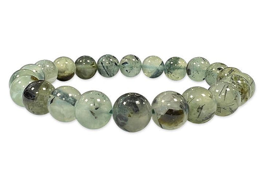 Aquamarine hard stone stretch bracelet