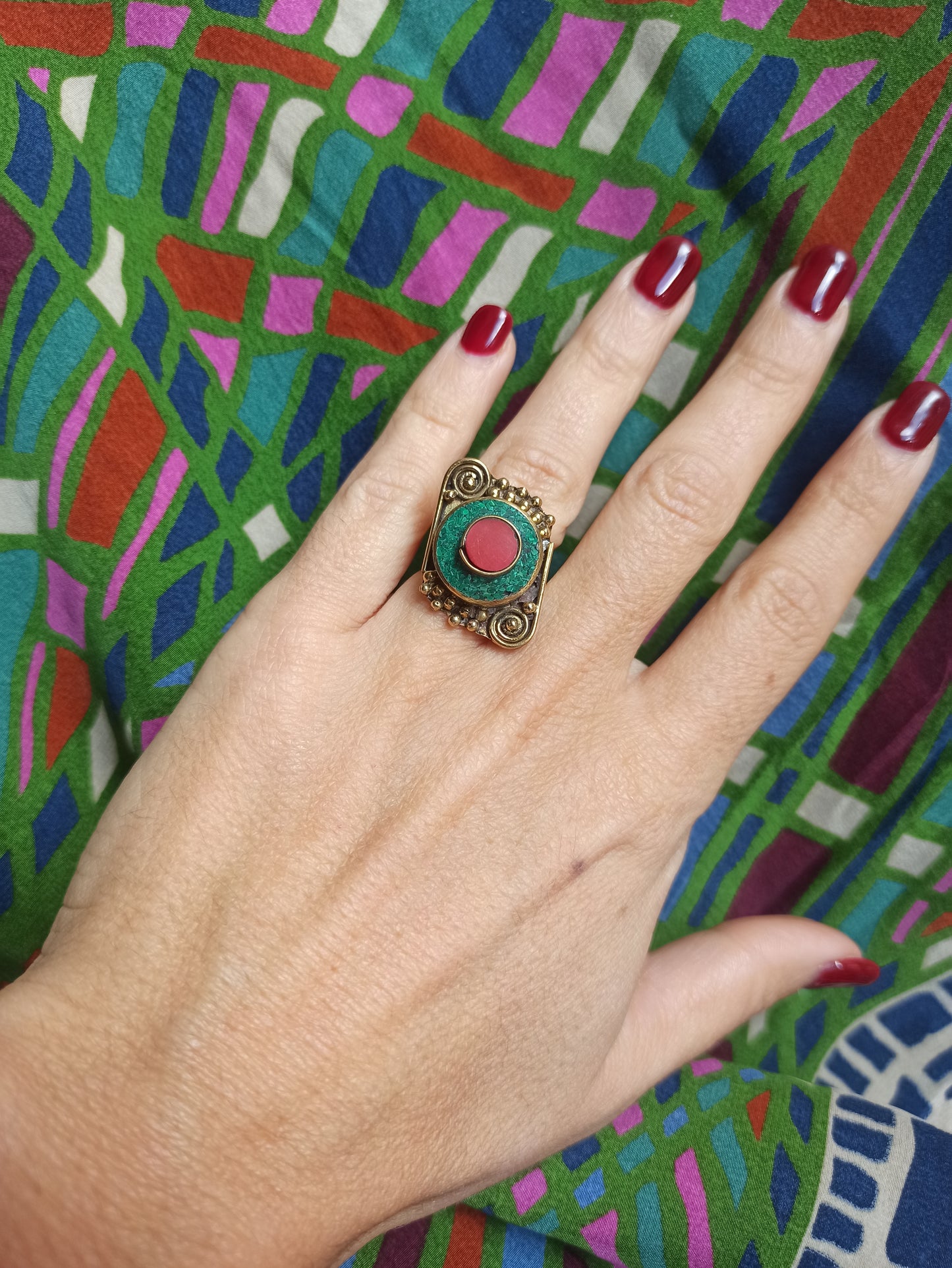 Nepalese mosaic ring