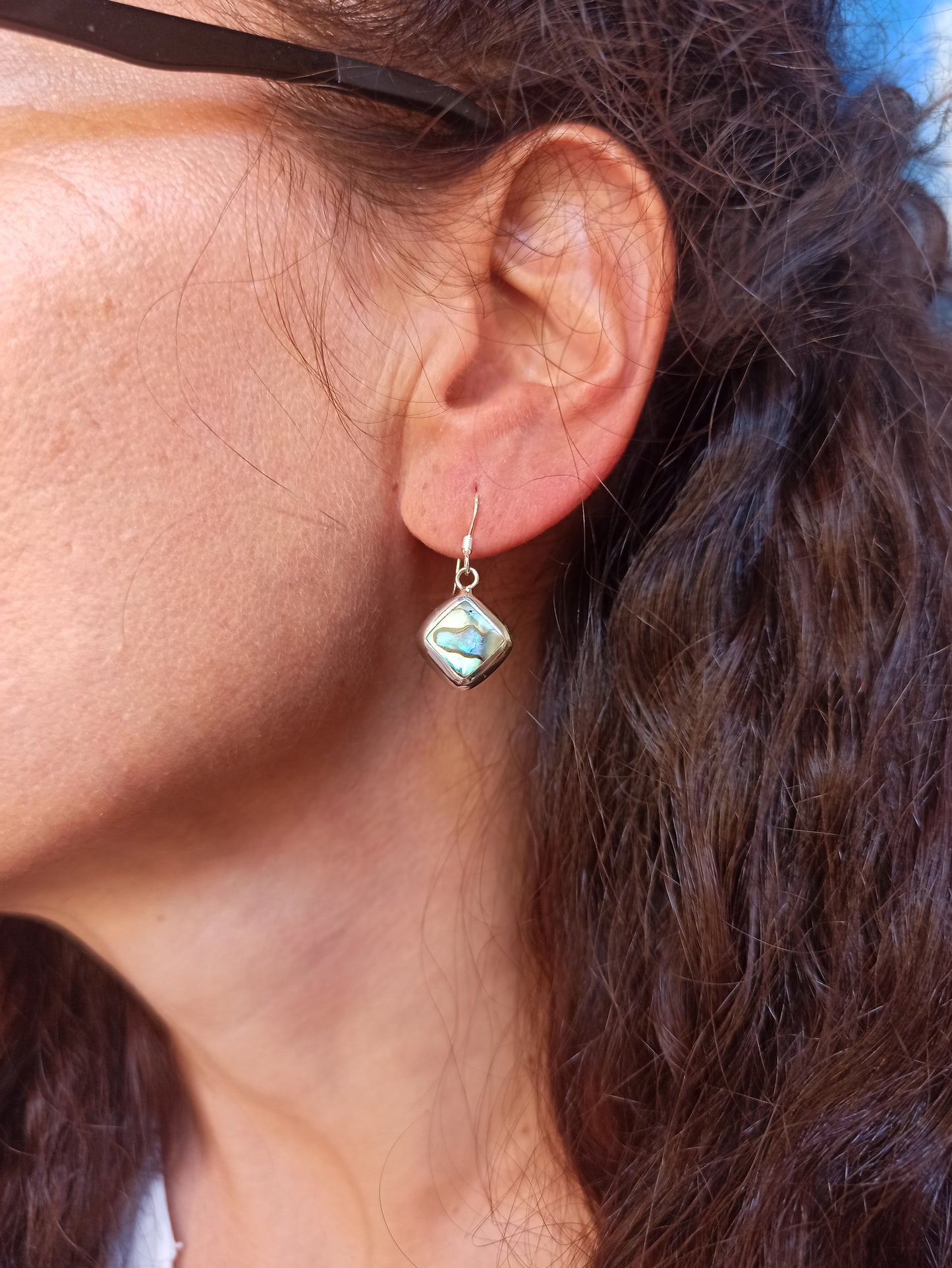 925 silver mother-of-pearl earrings R59