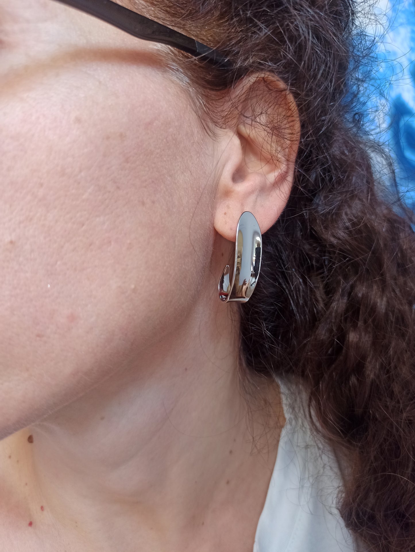 Steel earrings