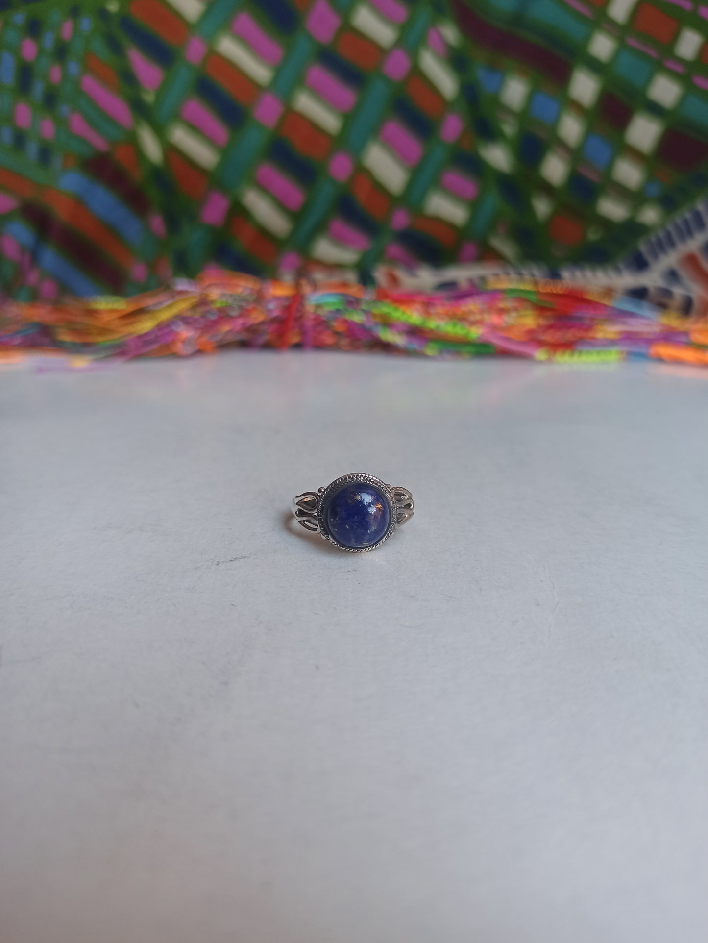 925 lapis lazuli K18 silver ring