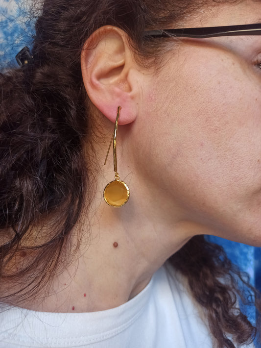 Orecchini lunghi giallo