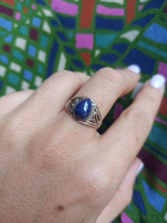 925 Lapislazuli K38 Silberring