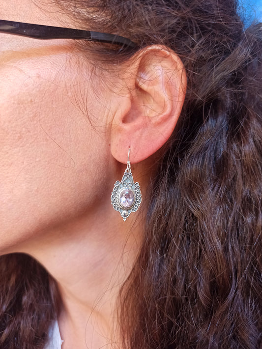 Orecchini argento 925 ametista R70