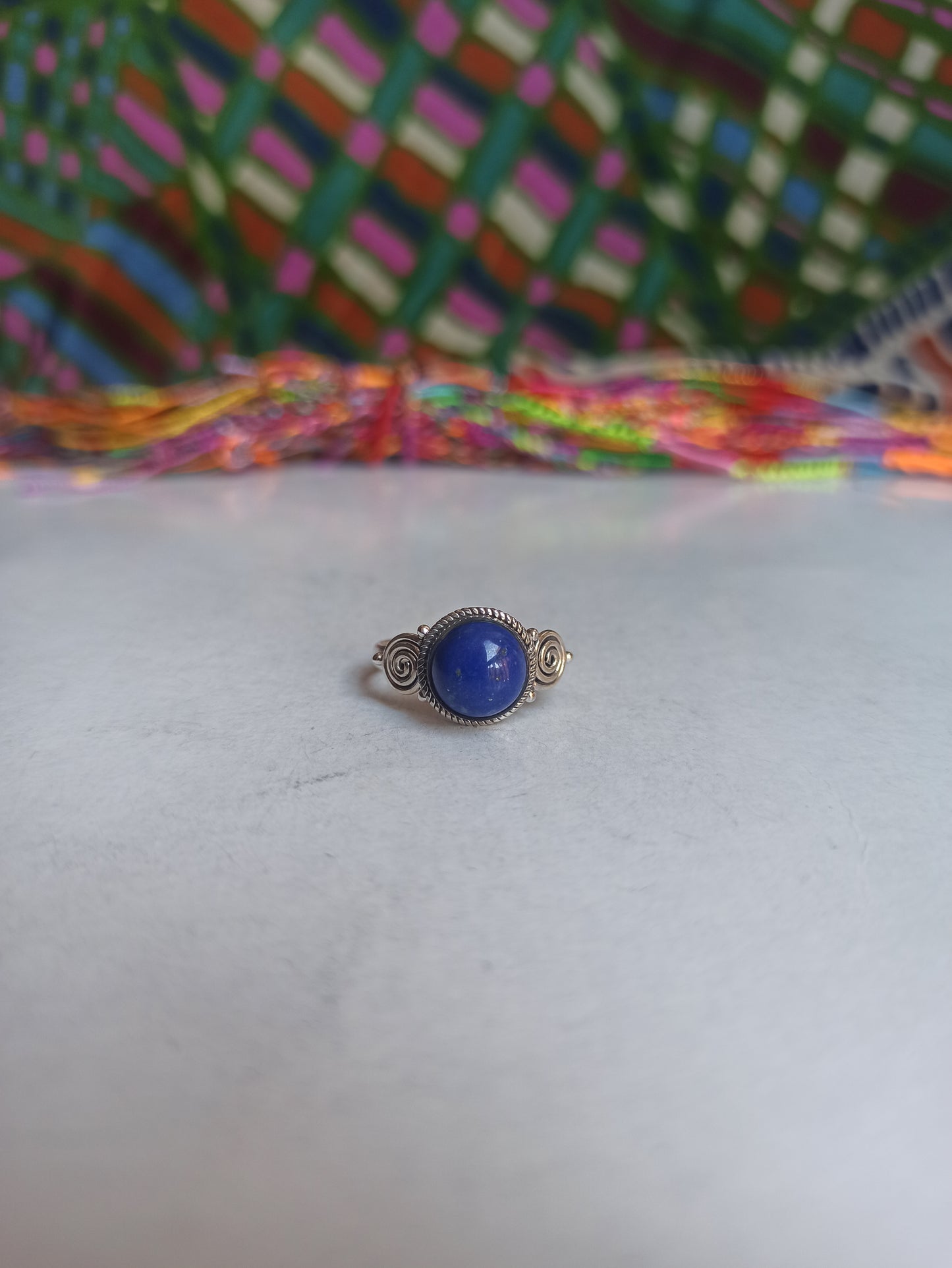 925 lapis lazuli k17 silver ring