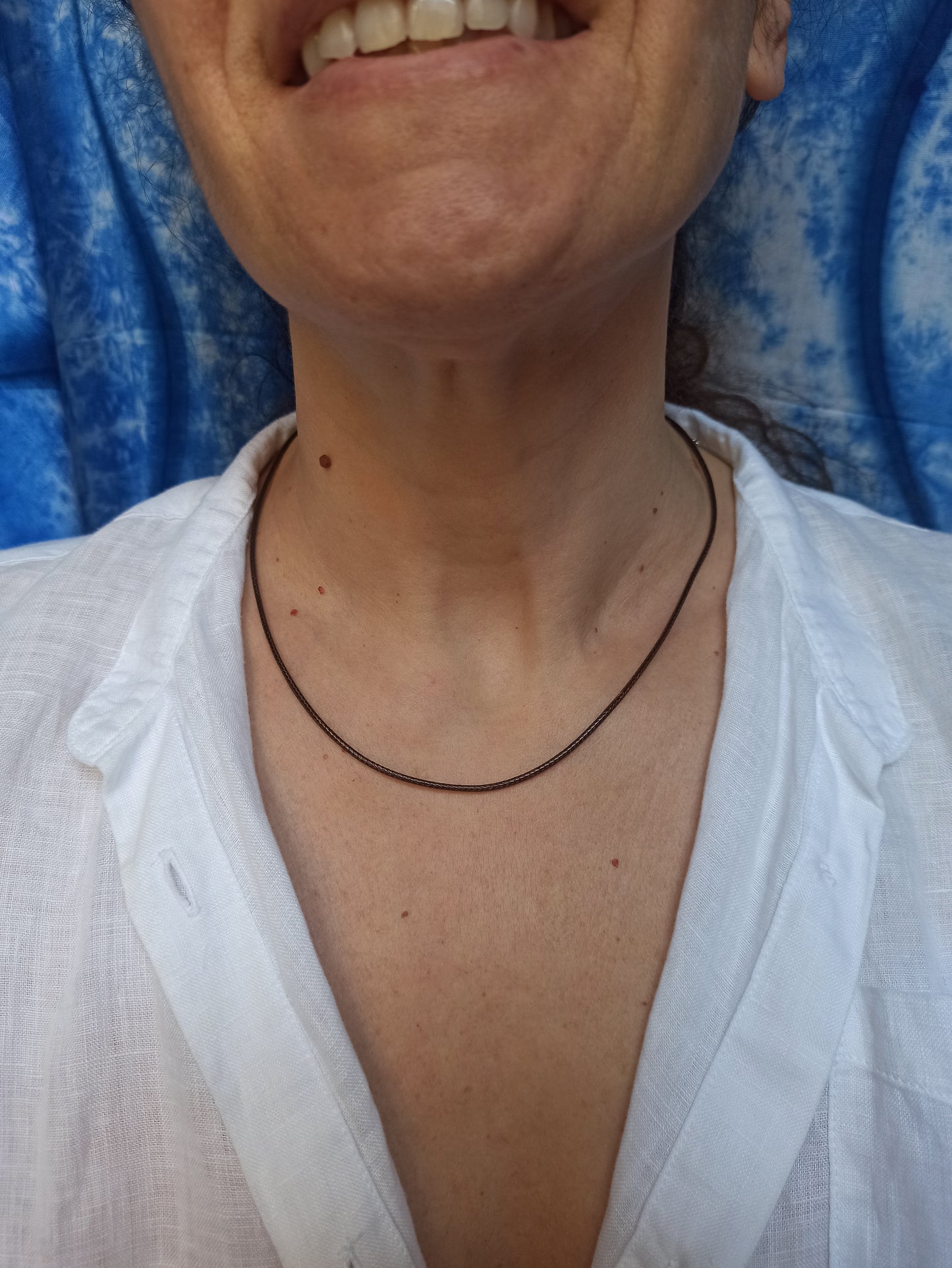 Moor's head tubular rubber necklace