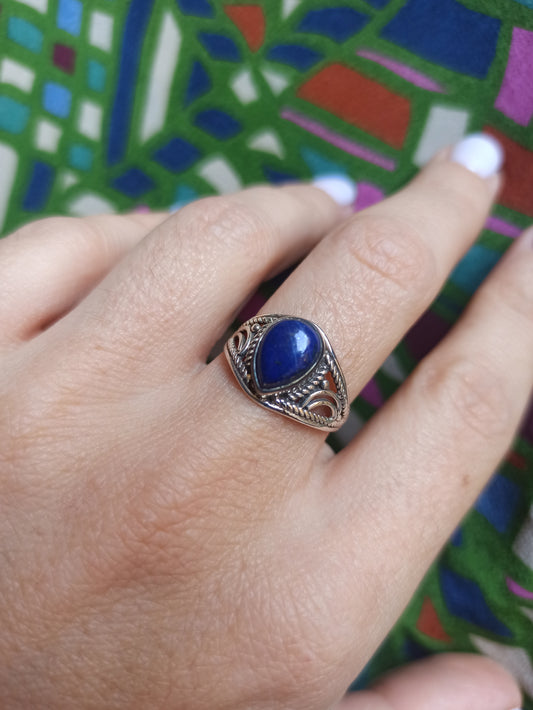 925 lapis lazuli k40 silver ring