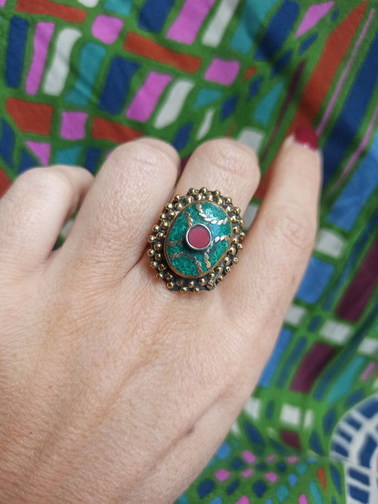 Nepalese mosaic ring