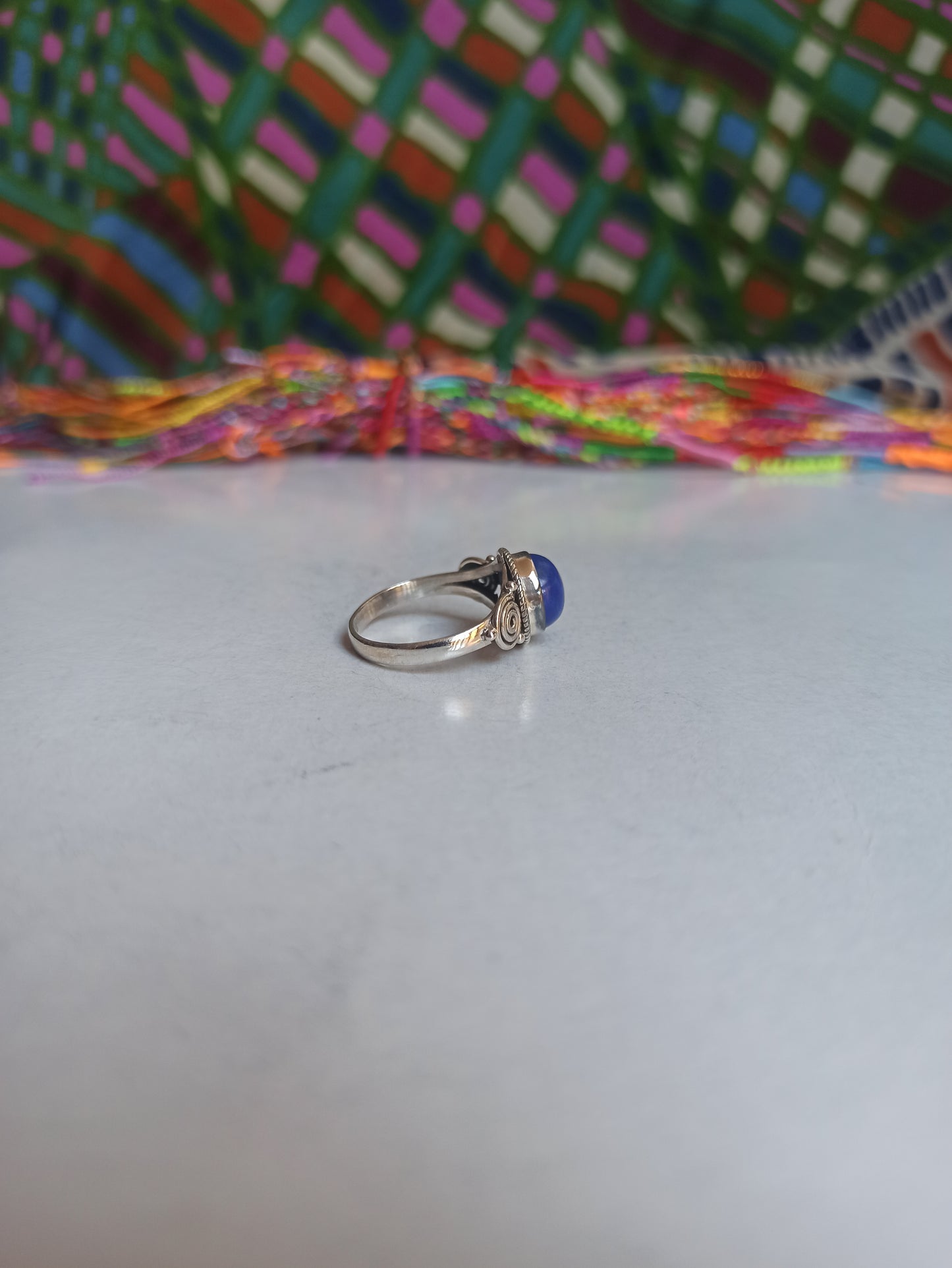 925 lapis lazuli k17 silver ring