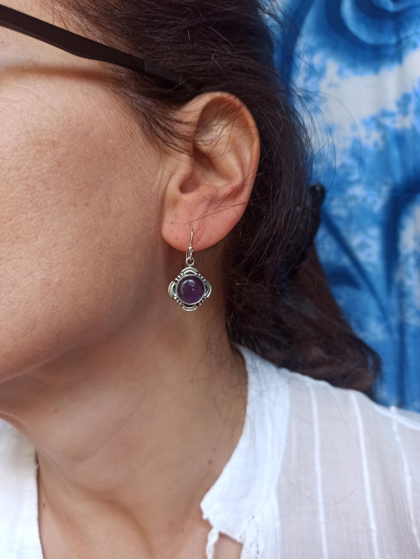 Amethyst 925 silver earrings