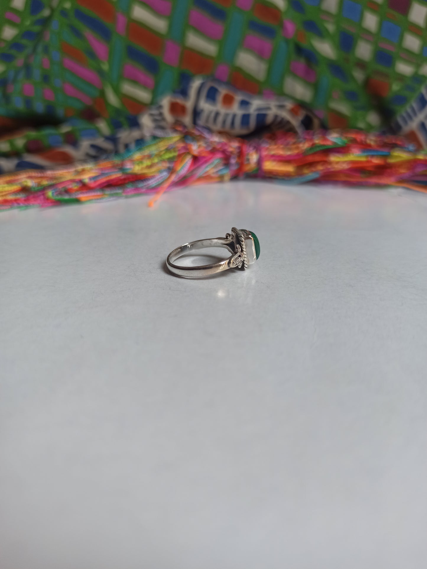 Ring aus 925er Malachit-K46-Silber