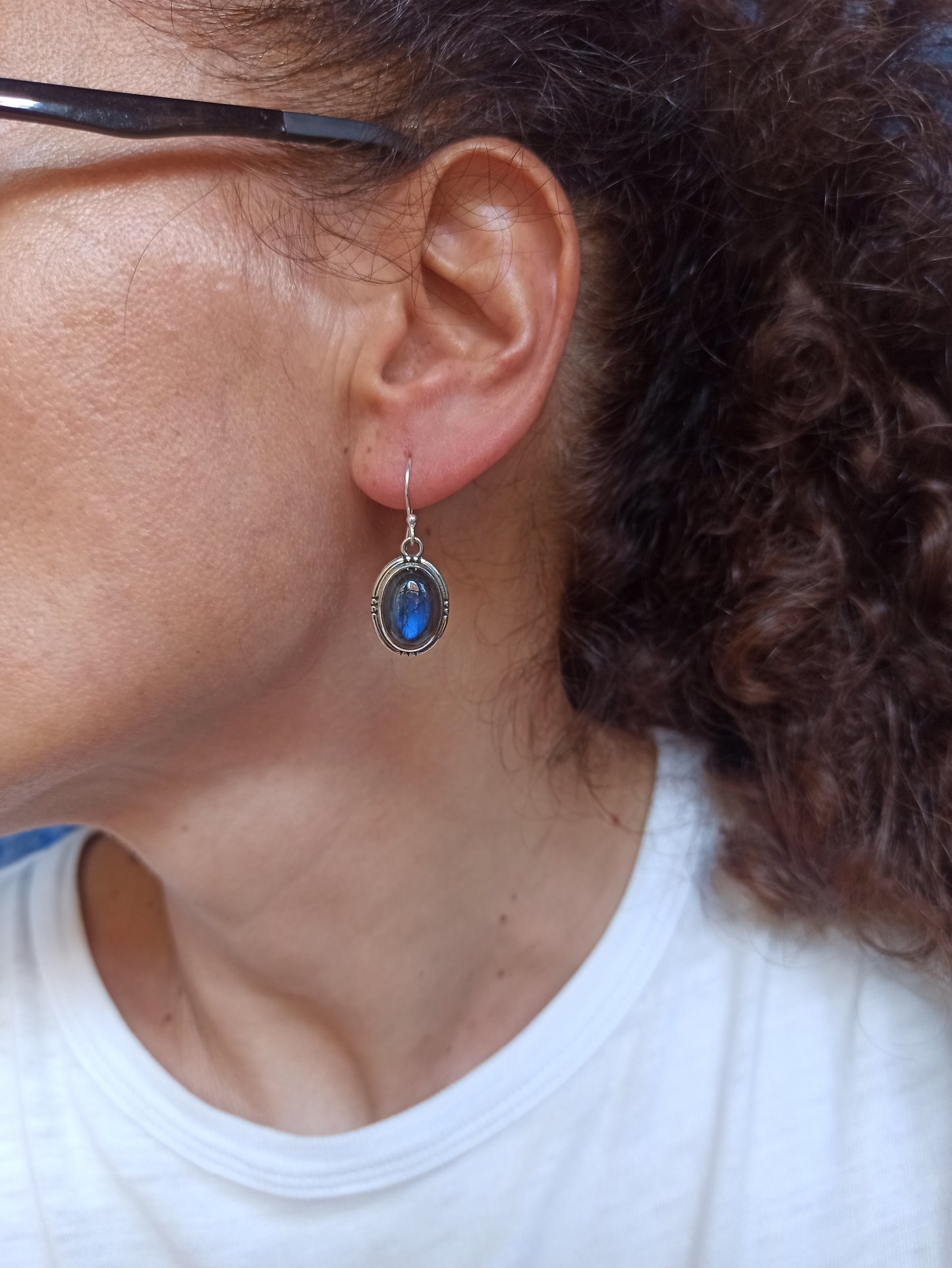 925 silver labradorite earrings R31