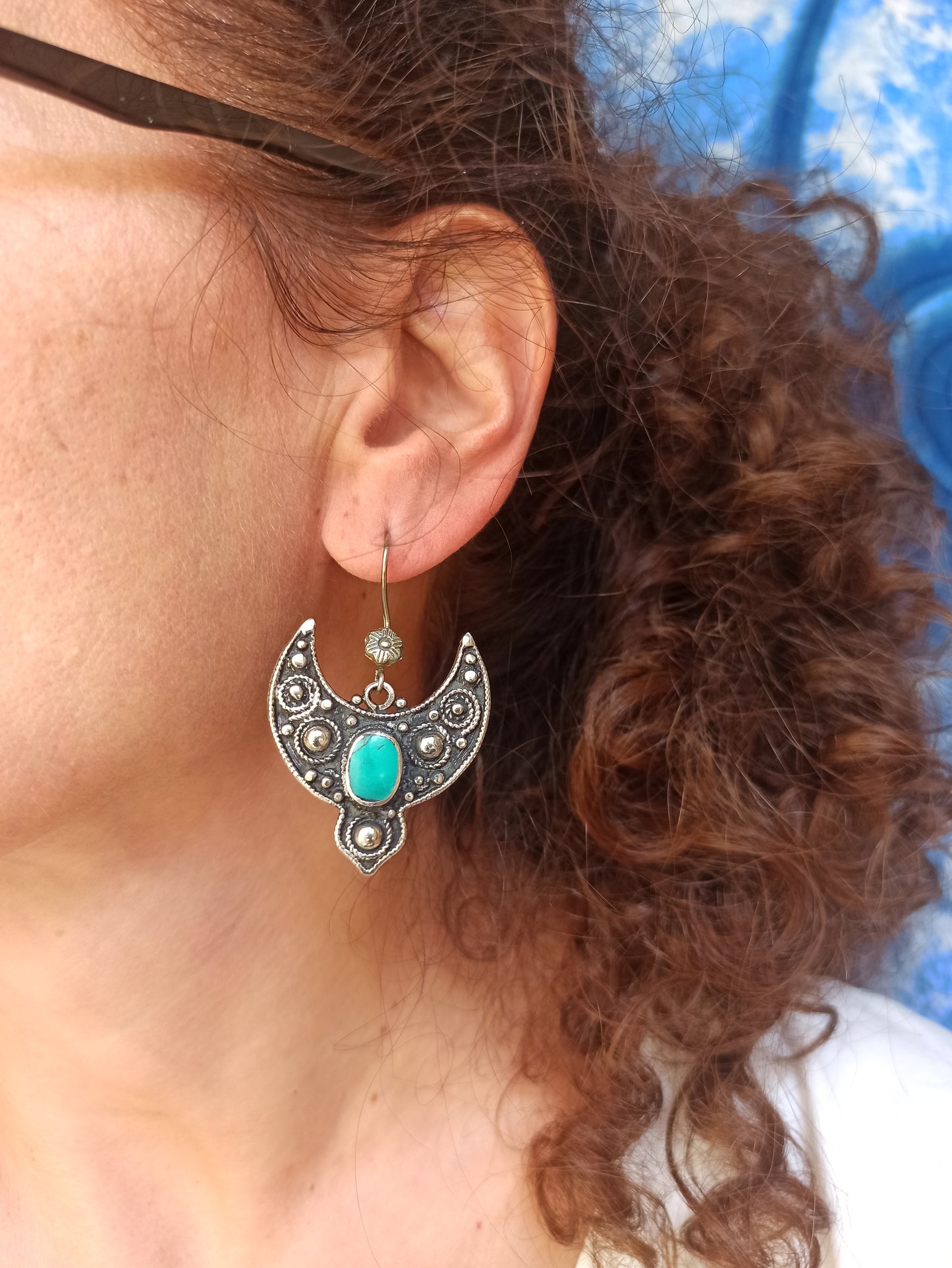 Antique vintage turquoise earrings