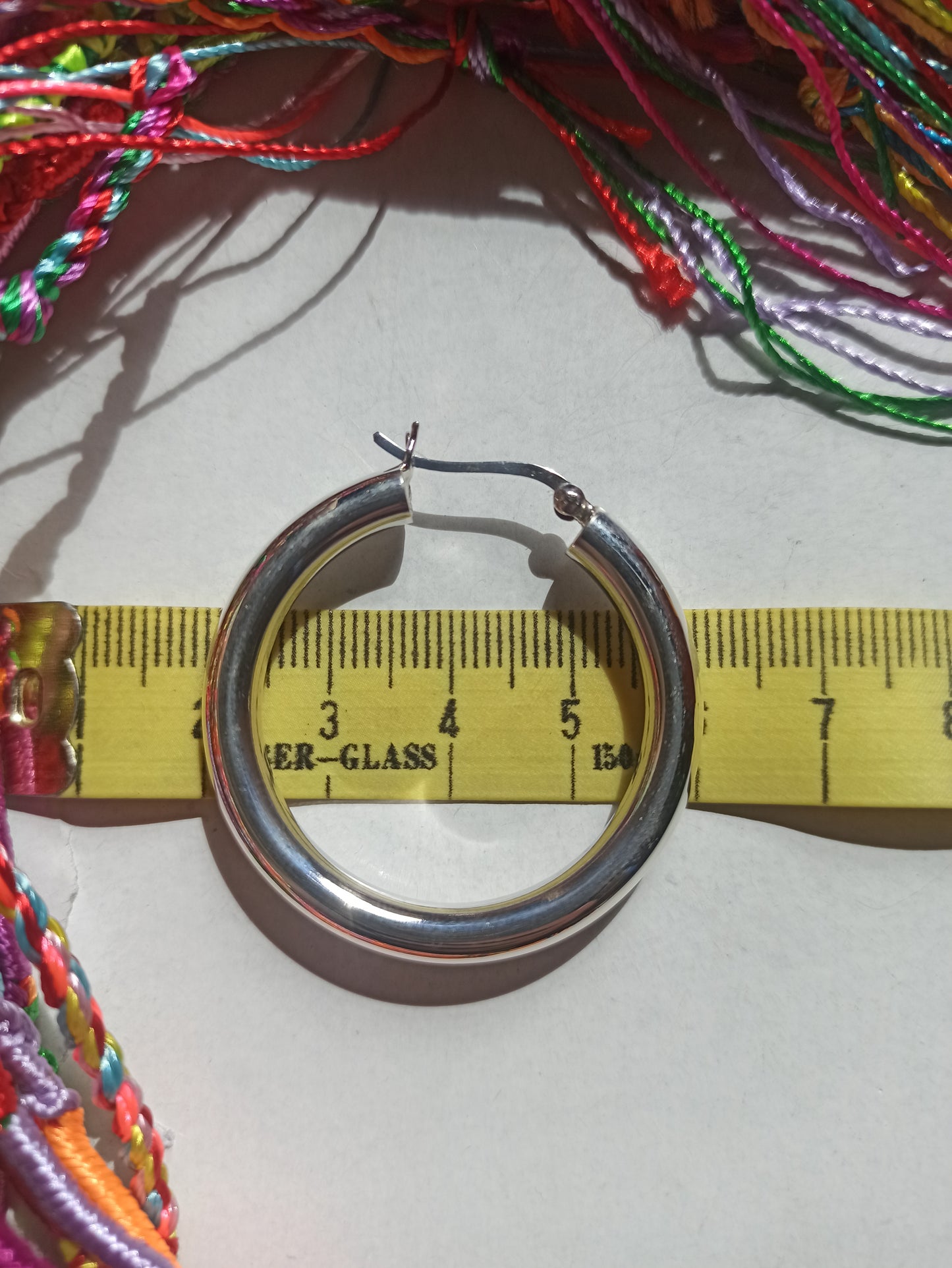 Double circle earrings in 925 T silver